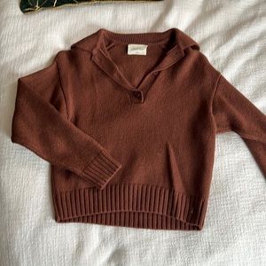Wilfred Free Brown Collared Sweater from Madewell XS
